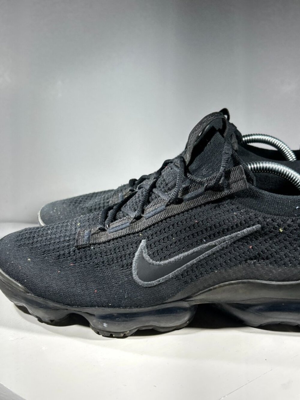 Nike Air VaporMax Mens Shoes Size 11.5 Black Running Gym Vapor Knit Sneakers Jog